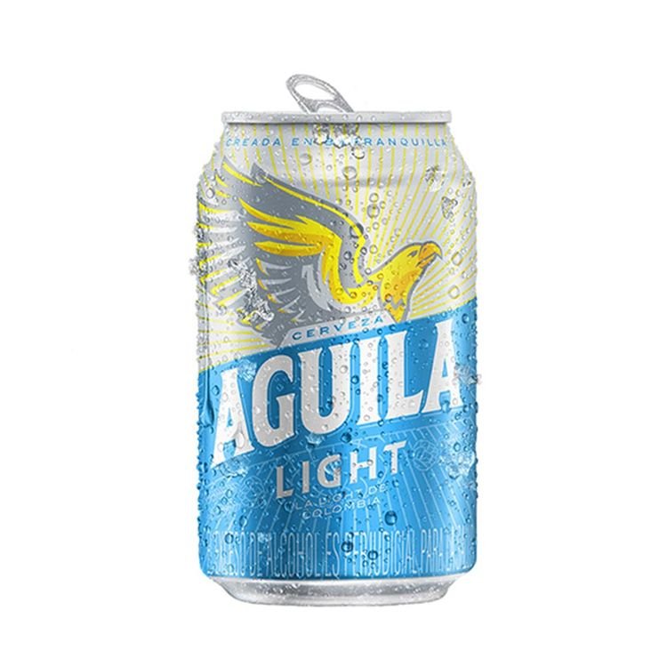 Una lata de cerveza Aguila Light