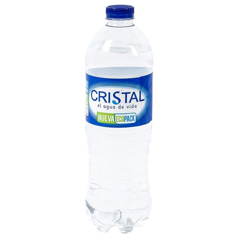 Agua de Vida", agua embotellada de la marca Cristal en "Nueva Eco Pack", disponible en el Motel con jacuzzi.